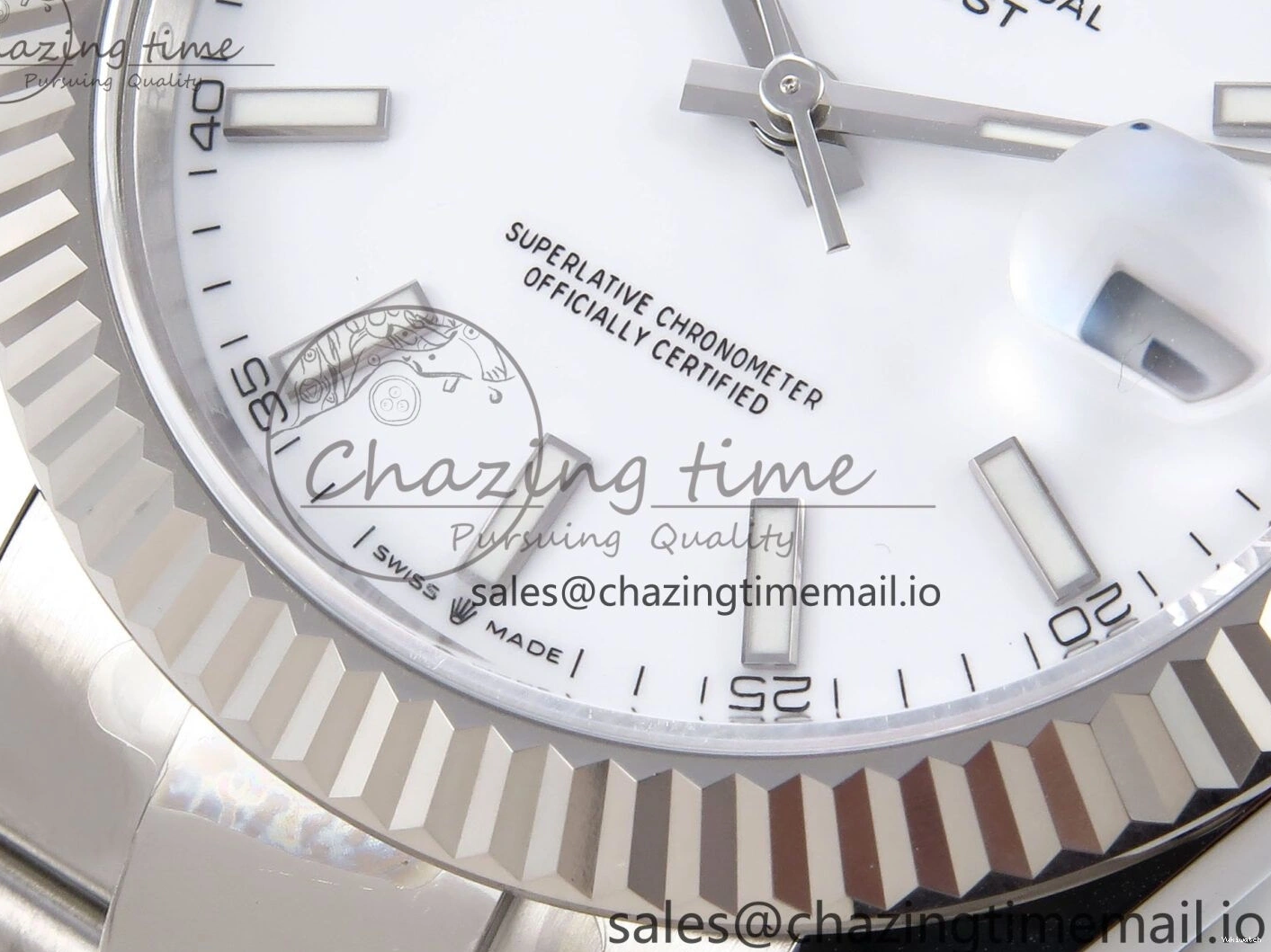 DateJust Dial on White Best 126334 41 Stick A3235 EWEF Bracelet Edition Oyster 0417